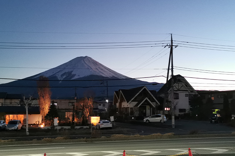 Fujisan just outside the hotel