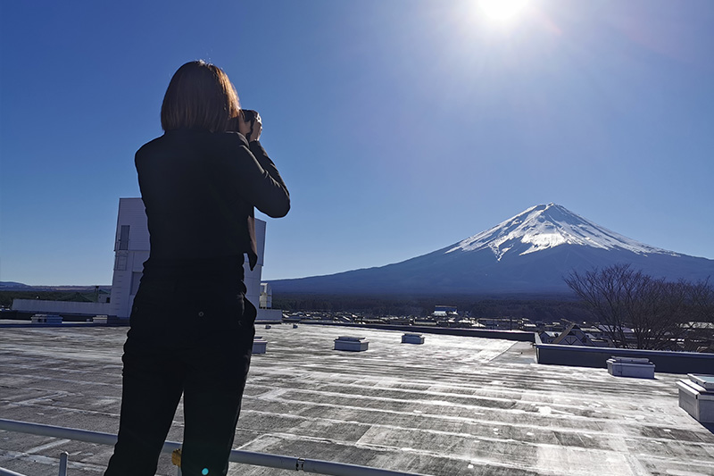 Fujisan seen from the rooftop