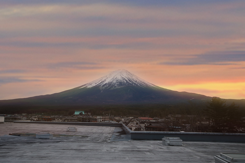 Fujisan seen from the rooftop